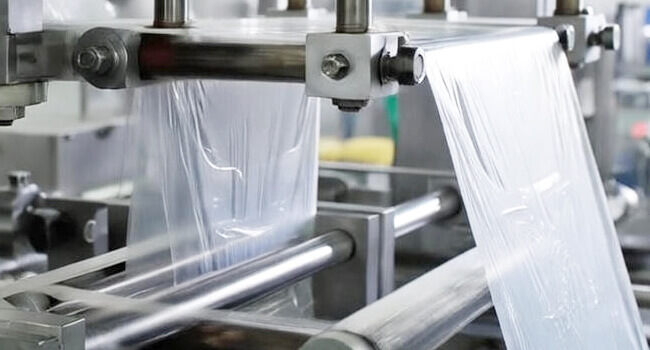 Cooling & Flattening of plastic bag making